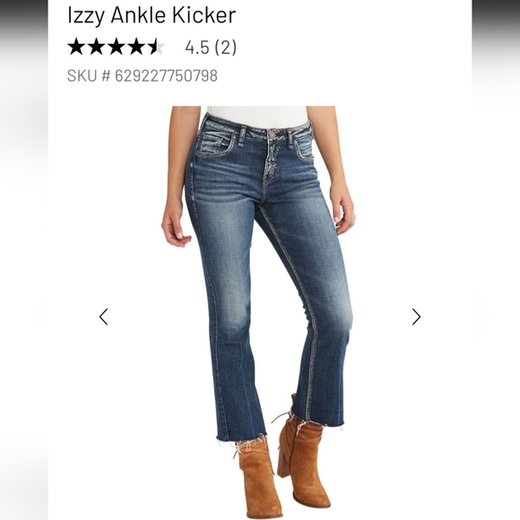 Silver Izzy ankle Kicker Capri's. W28/L26. - Picture 6 of 6